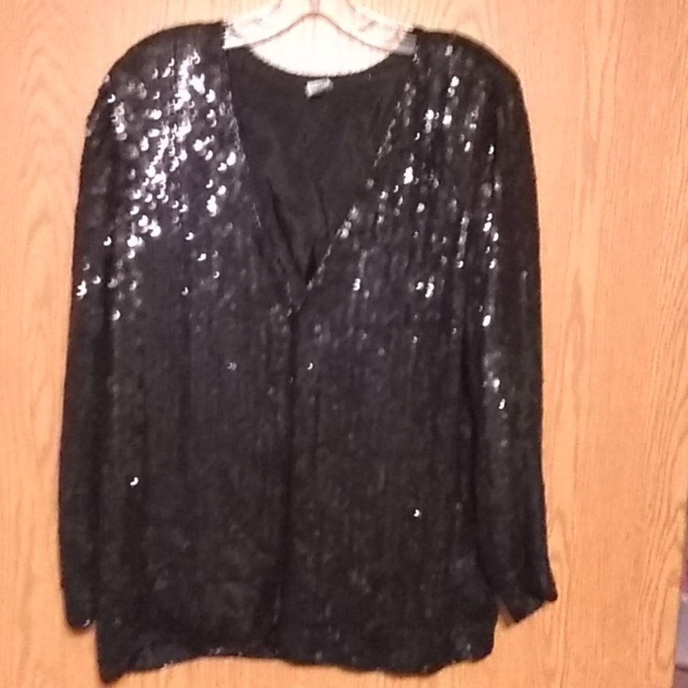 Vintage 100% silk sequined Gunet jacket